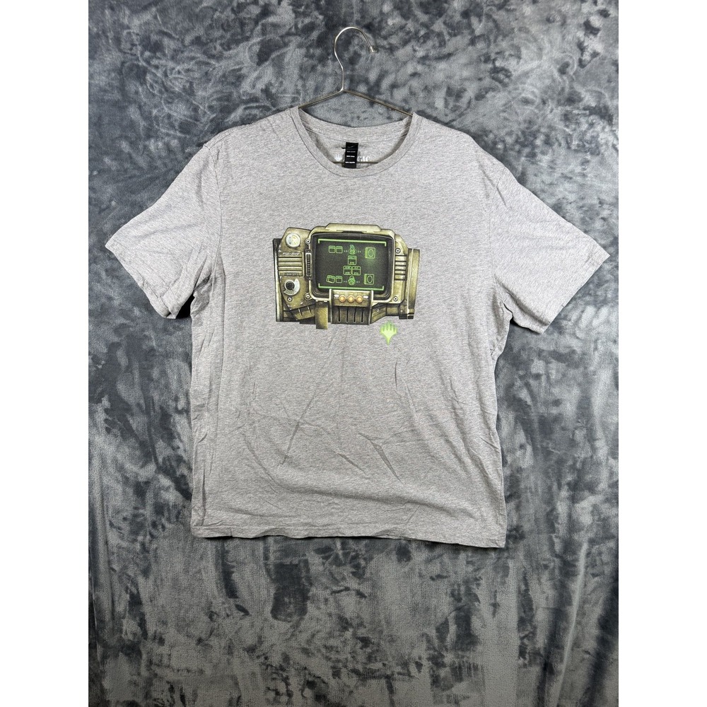 Magic The Gathering Fallout Pip-Boy Shirt Mens XL Gray District Graphic Tee